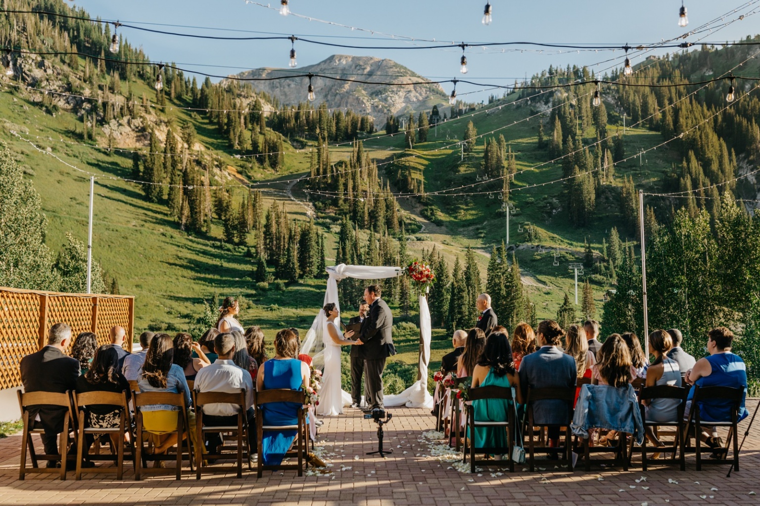 Bridal hair and makeup at Alta Lodge, Utah