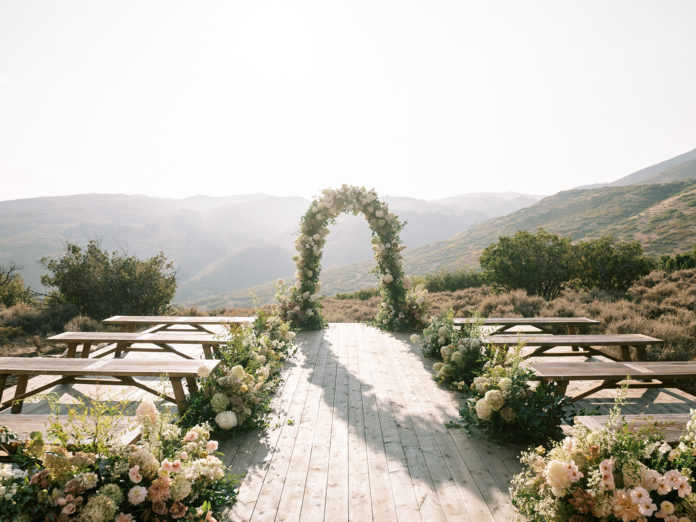 Bridal hair and makeup at Blue Sky Ranch, Utah